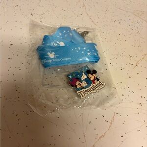 Disney Blue Lanyard with Mickey and Friends